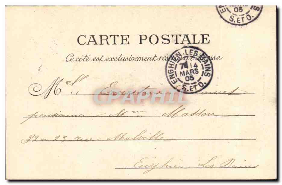 CPA Paris Eglise Saint Philippe du Roule — Rückseite