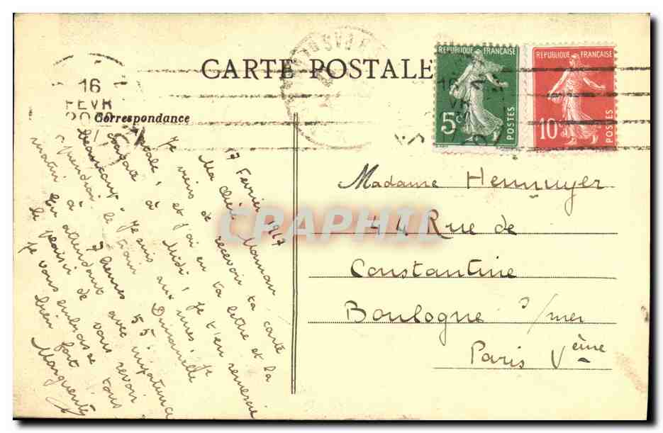 CPA Paris Le Tombeau de Napoleon — Rückseite