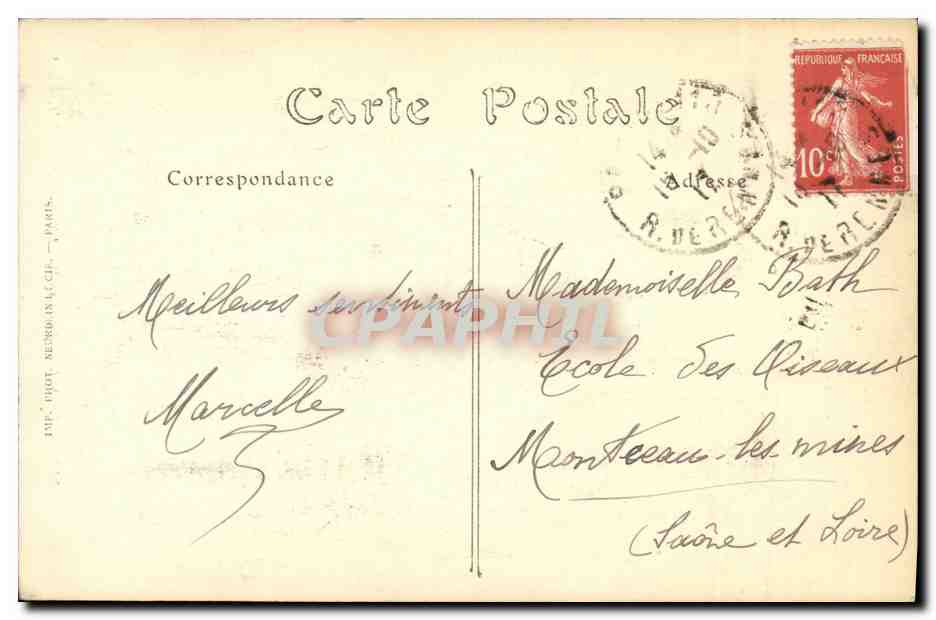 CPA Paris La Nef de l Eglise Saint Sulpice — Rückseite