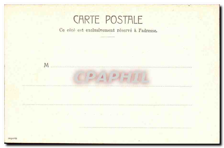 CPA Paris Chateau du Parc Montsouris — Rückseite