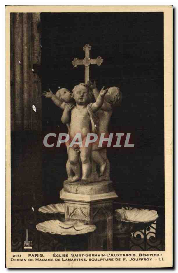CPA Paris Eglise Saint Germain L Auxerrois Benitier Dessin de Madame de Lamartine