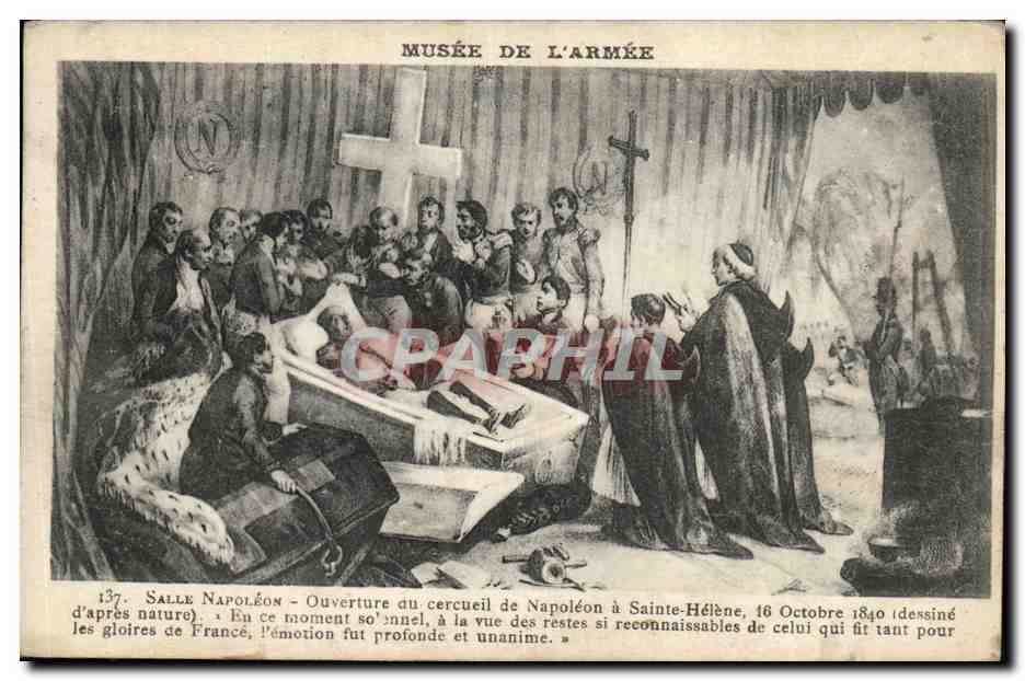 Salle Napoléon — Ouverture du cercueil de Napoléon à Sainte-Hélène, 16 Octobre 1840 — Musée de l'Armée