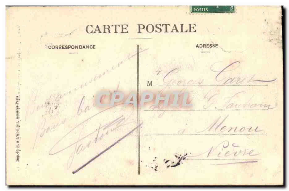 CPA Saint Germain en Laye La Colonne Trajane — Verso