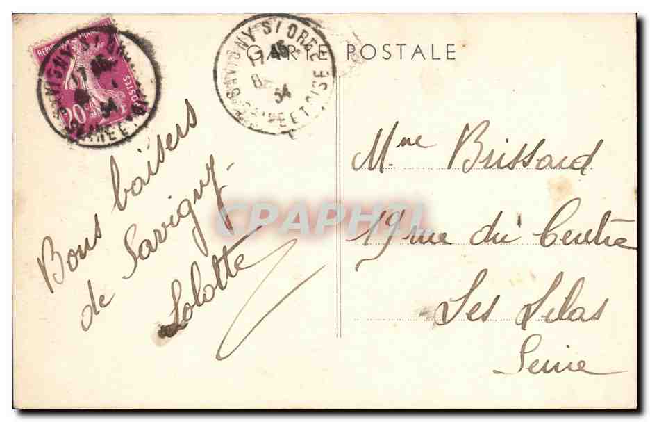CPA Savigny sur Orge L orge Un soir d ete — Rückseite