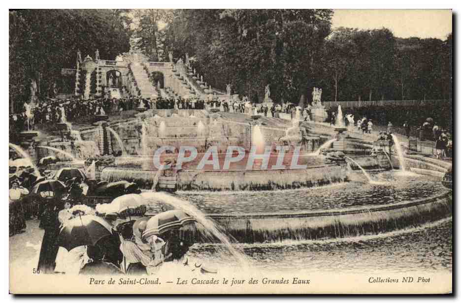 CPA Saint Cloud Les Cascades le Jour des Grandes Eaux
