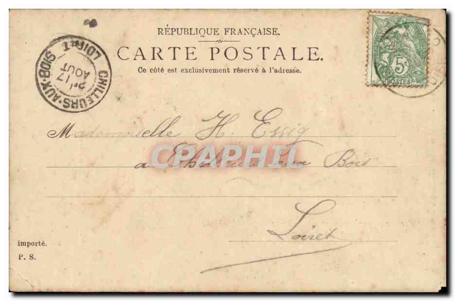 CPA Saint Cloud Parterre emplacement du chateau imperial detruit pendant la guerre de 1870 1871 Militaria — Rückseite