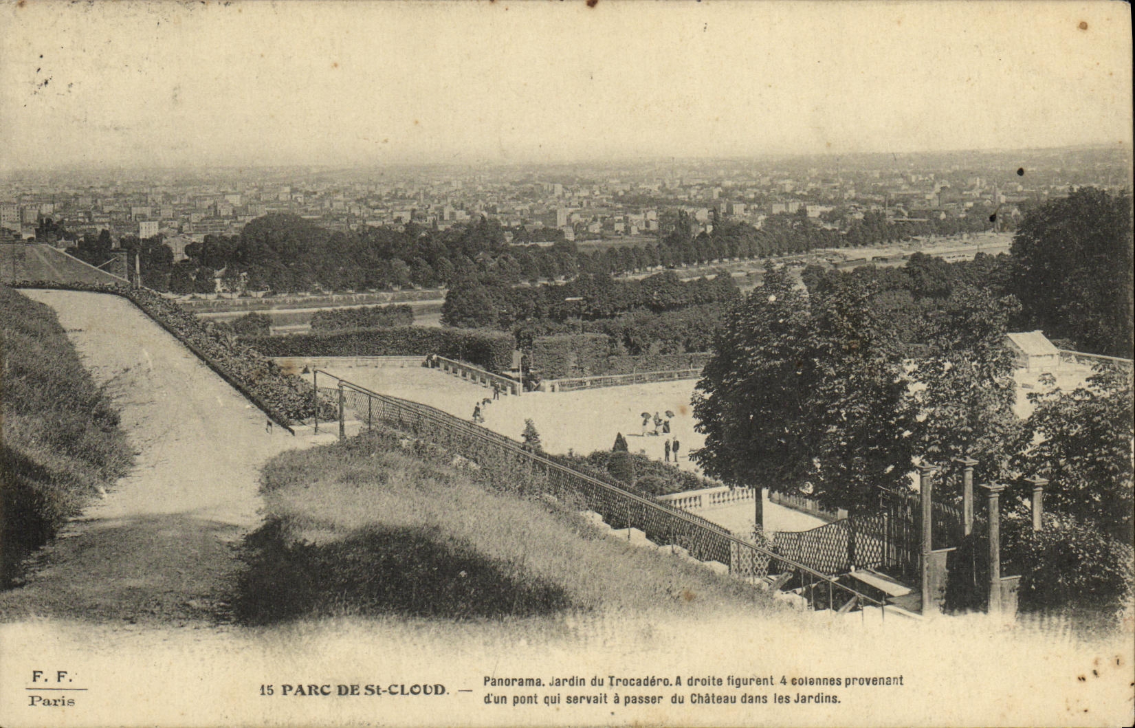 CPA Saint Cloud Parc Panorama Jardin du Trocadero