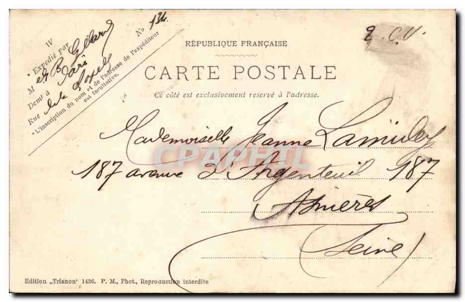 CPA Saint Cloud Grande Eaux La Gerbe du Bassin des 24 jets — Rückseite