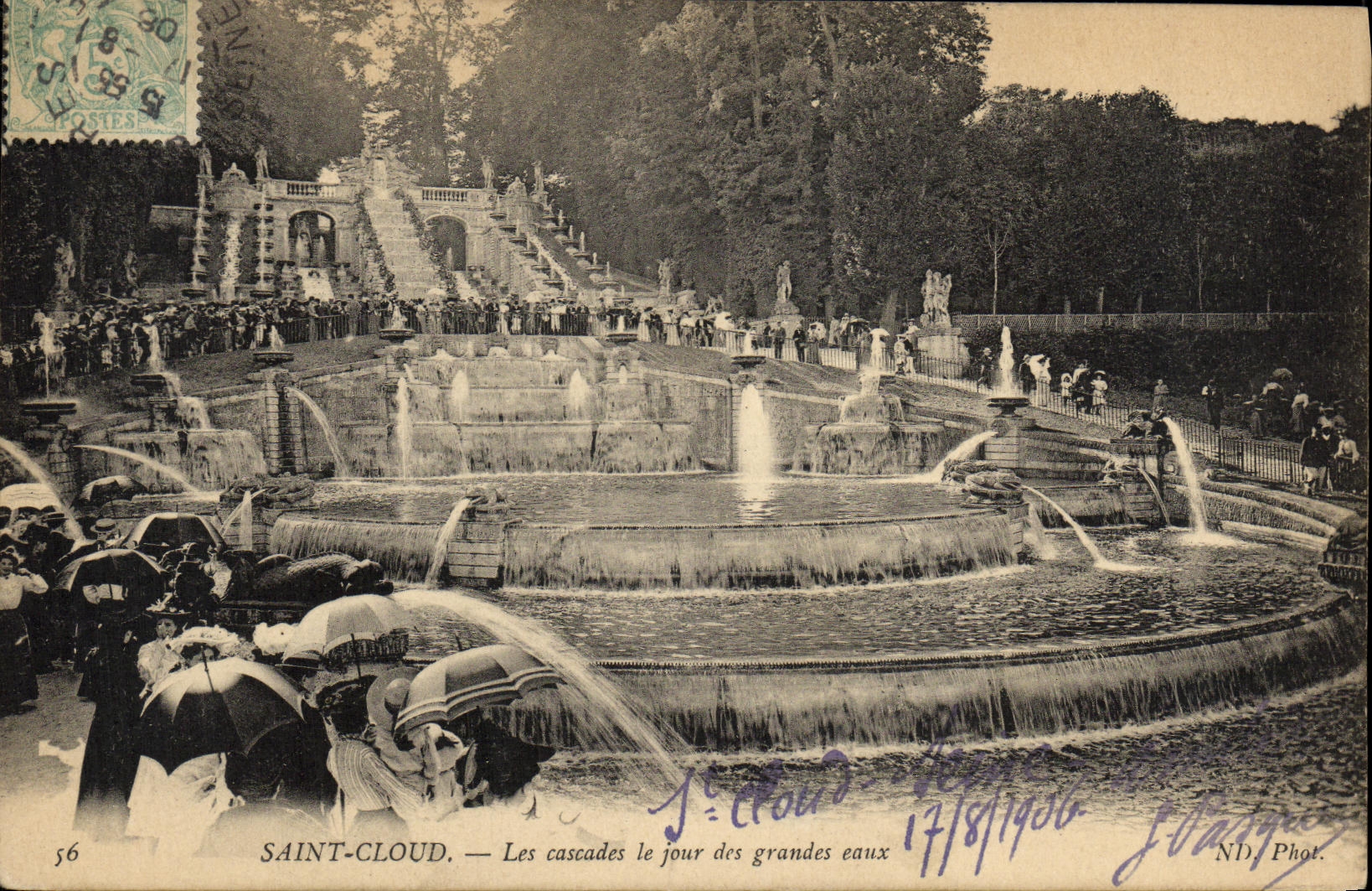 CPA Saint Cloud Les Cascades le Jour des Grandes eaux