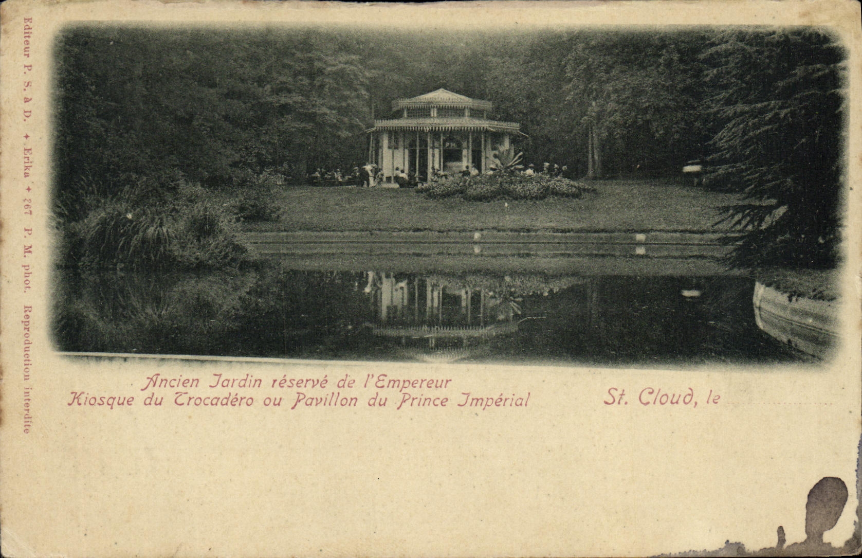 CPA St Cloud Ancien Jardin Resrve de L Empereur Kiosque du Trocadero ou pavillon du prince Imperial
