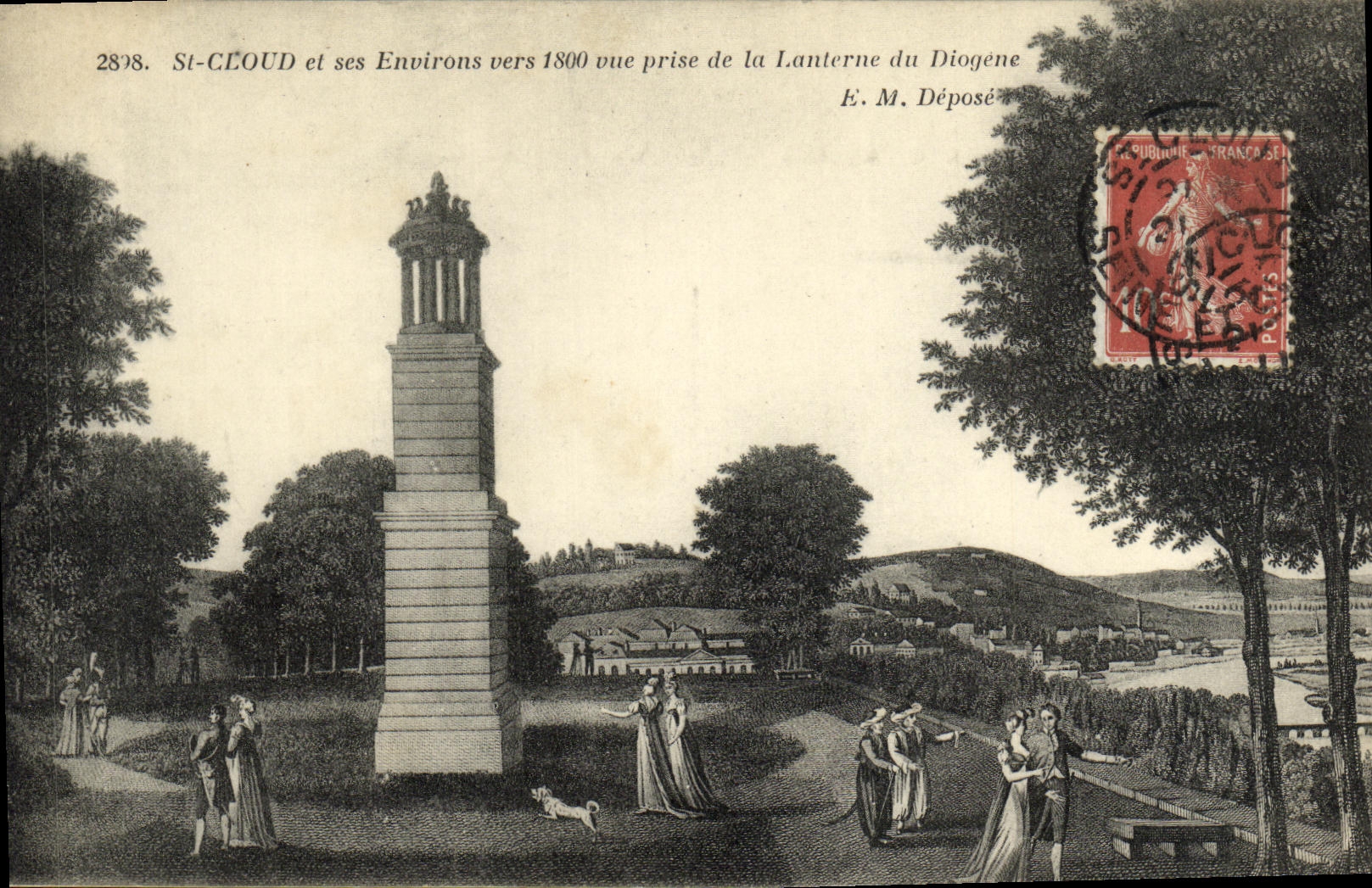 CPA St Cloud et ses Environs Vers 1800 Vue Prise de la Lanterne du Diogene