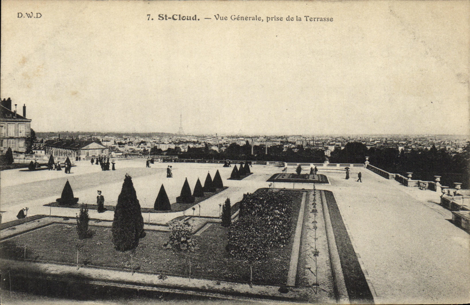 CPA St Cloud Vue Generale Prise de la Terrasse