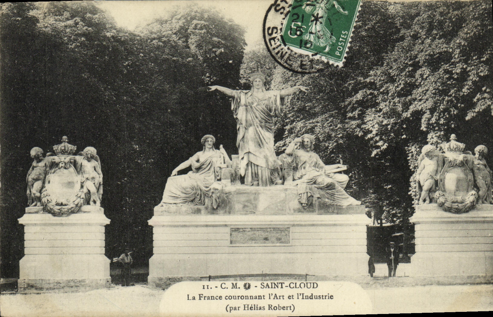 CPA St Cloud La France Couronnant l Art et l industrie Helias Robert