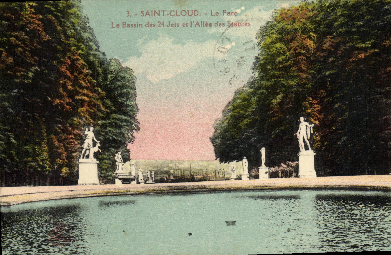 CPA St Cloud Le Parc Le Bassin des 24 Jets et L Allee des Statues