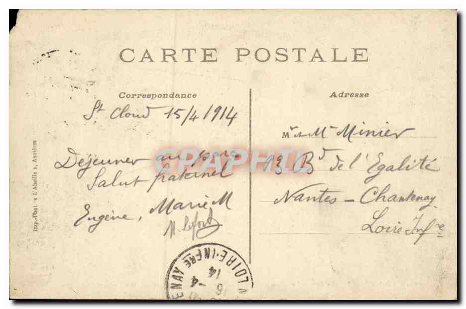 Saint-Cloud - Le Parc - La Grande Cascade - Partie supérieure (côté droit) - Les Grandes Eaux — L'Abellie, Asnières — Reverso