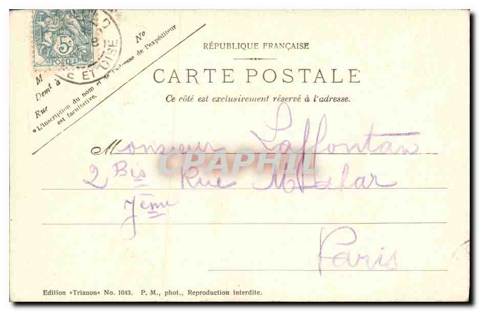 CPA Vue du Chateau de St Cloud detruit pendant la guerre franco allemande 1870 1871 Militaria — Rückseite