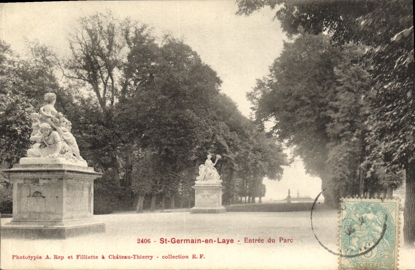 St-Germain-en-Laye — Entrée du Parc — Phototypie A. Rep et Fillicette à Château-Thierry