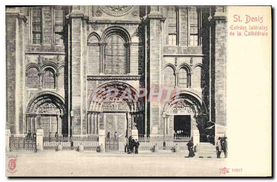 CPA Saint Denis Entrees Laterales de la Cathedrale