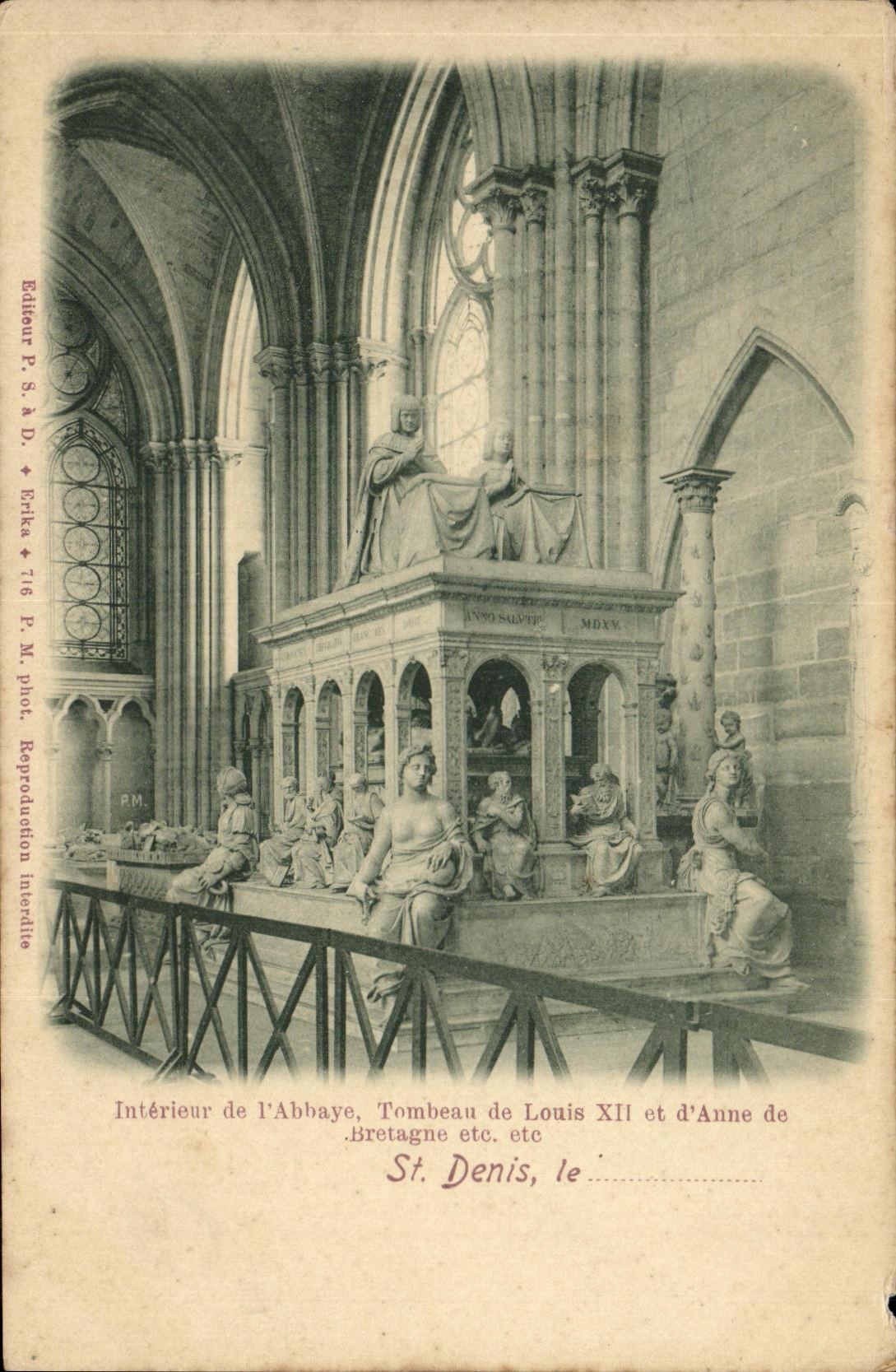 CPA Abbaye De Saint Denis Interieur de L Abbaye Tombeau de Louis XII et d Anne de Bretagne