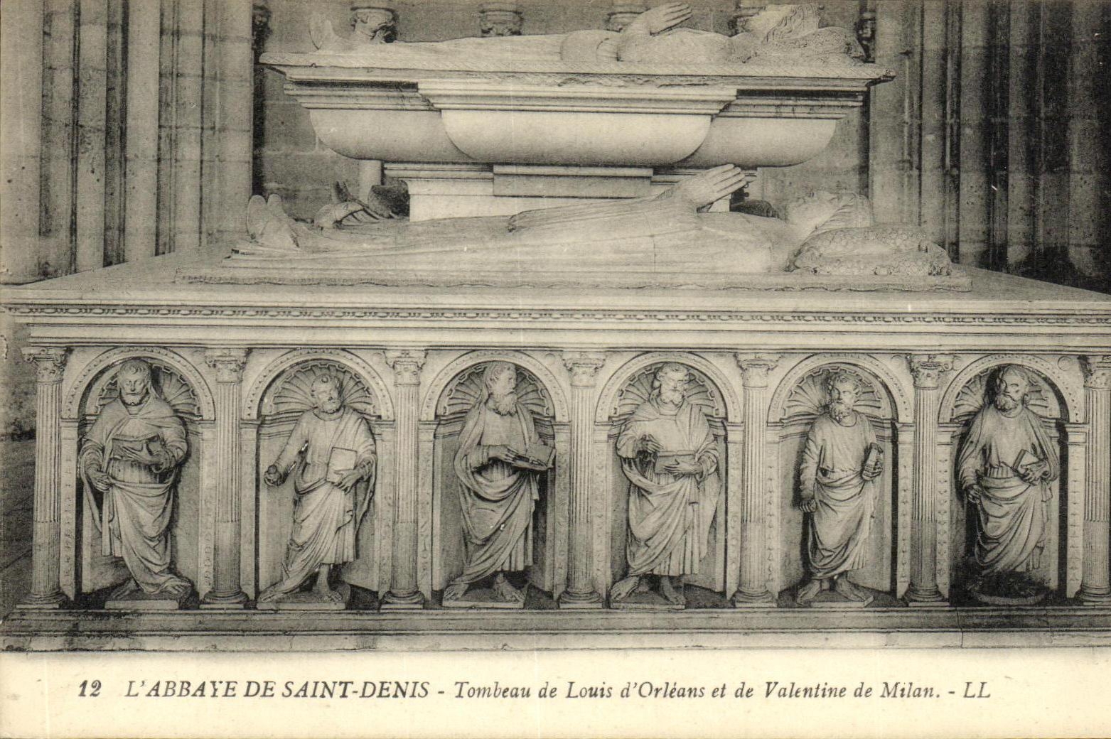 L'ABBAYE DE SAINT-DENIS — Tombeau de Louis d'Orléans et de Valentine de Milan — LL n°12