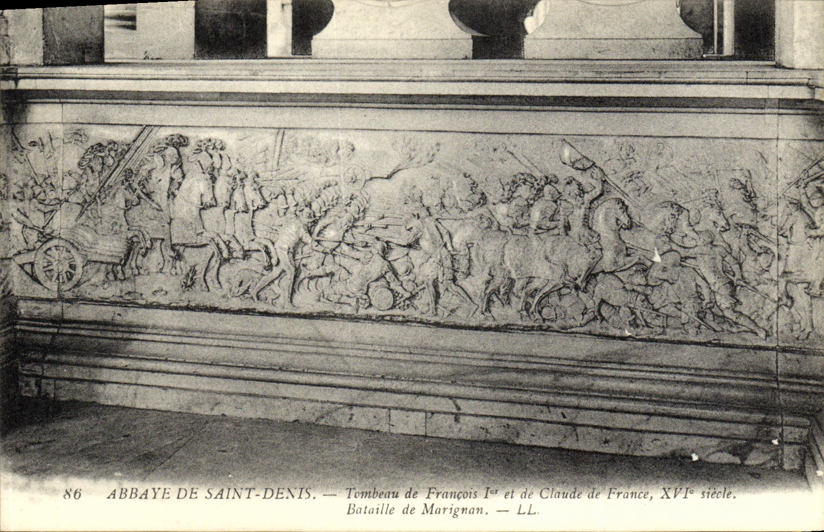 Abbaye de Saint-Denis — Tombeau de François Ier et de Claude de France, XVIe siècle — Bataille de Marignan — LL.