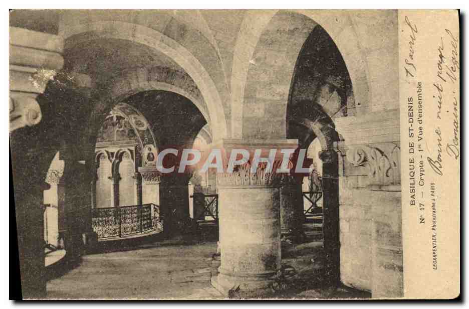 CPA Abbaye De Saint Denis La Crypte Basilique