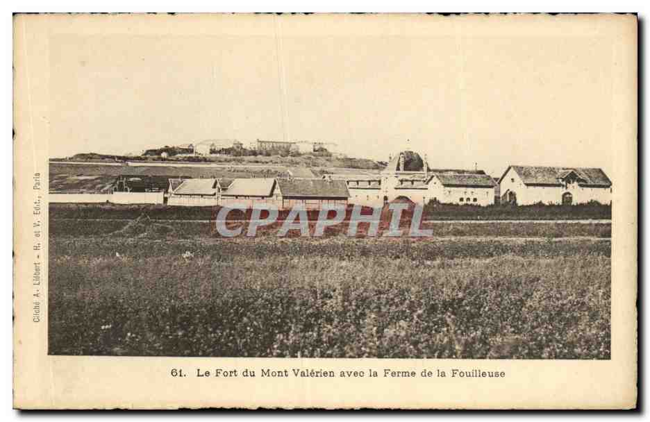 CPA Le fort du Mont Valerien avec la ferme de la Fouilleuse
