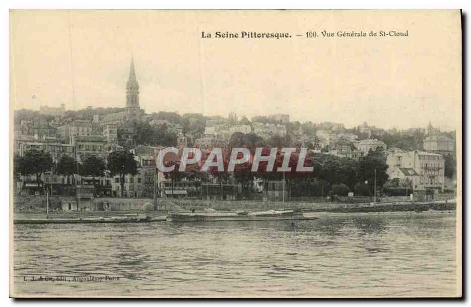 CPA Saint Cloud La Seine Pittoresque Vue generale