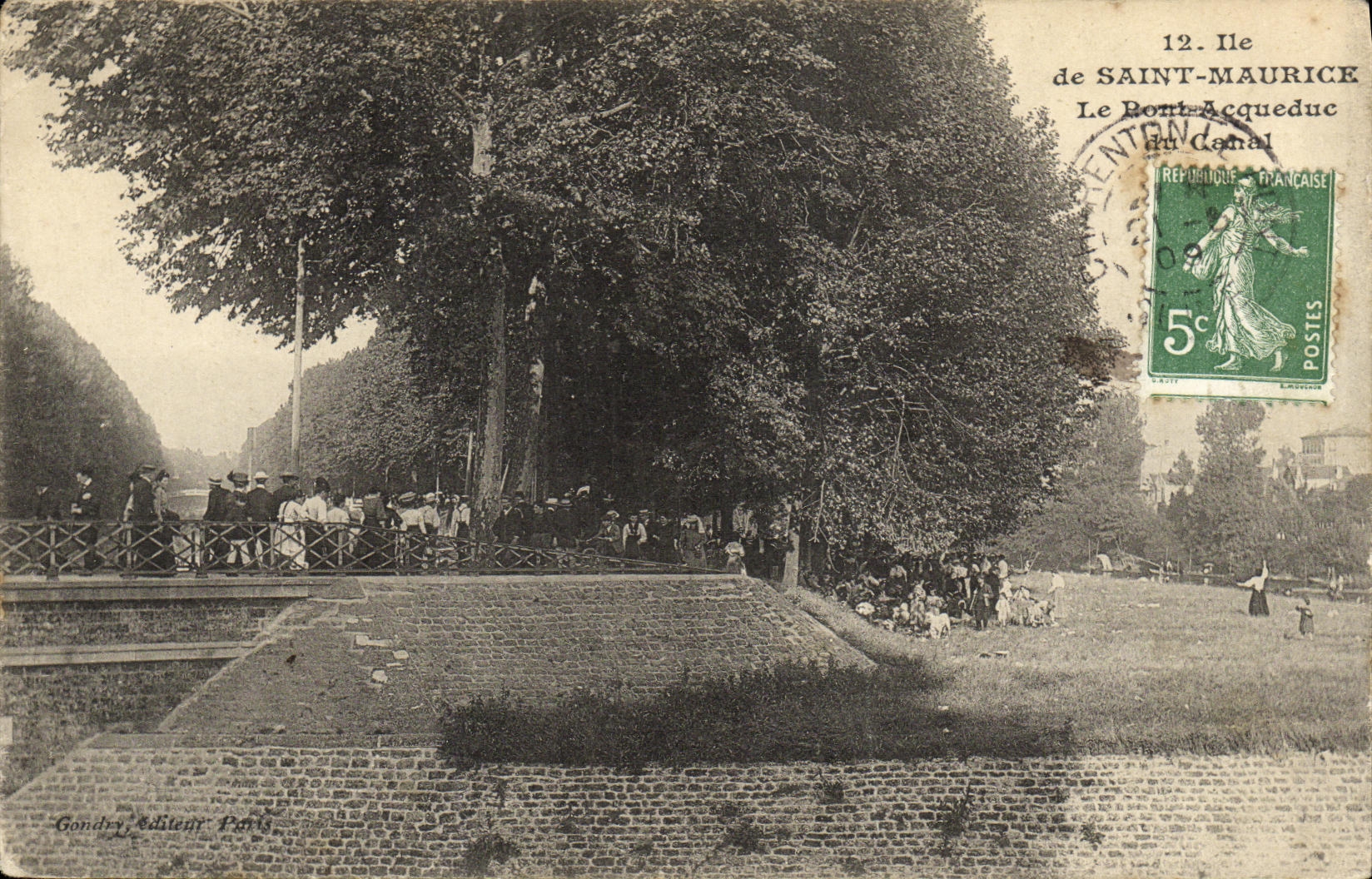 CPA Saint Maurice Le pont Acqueduc du canal