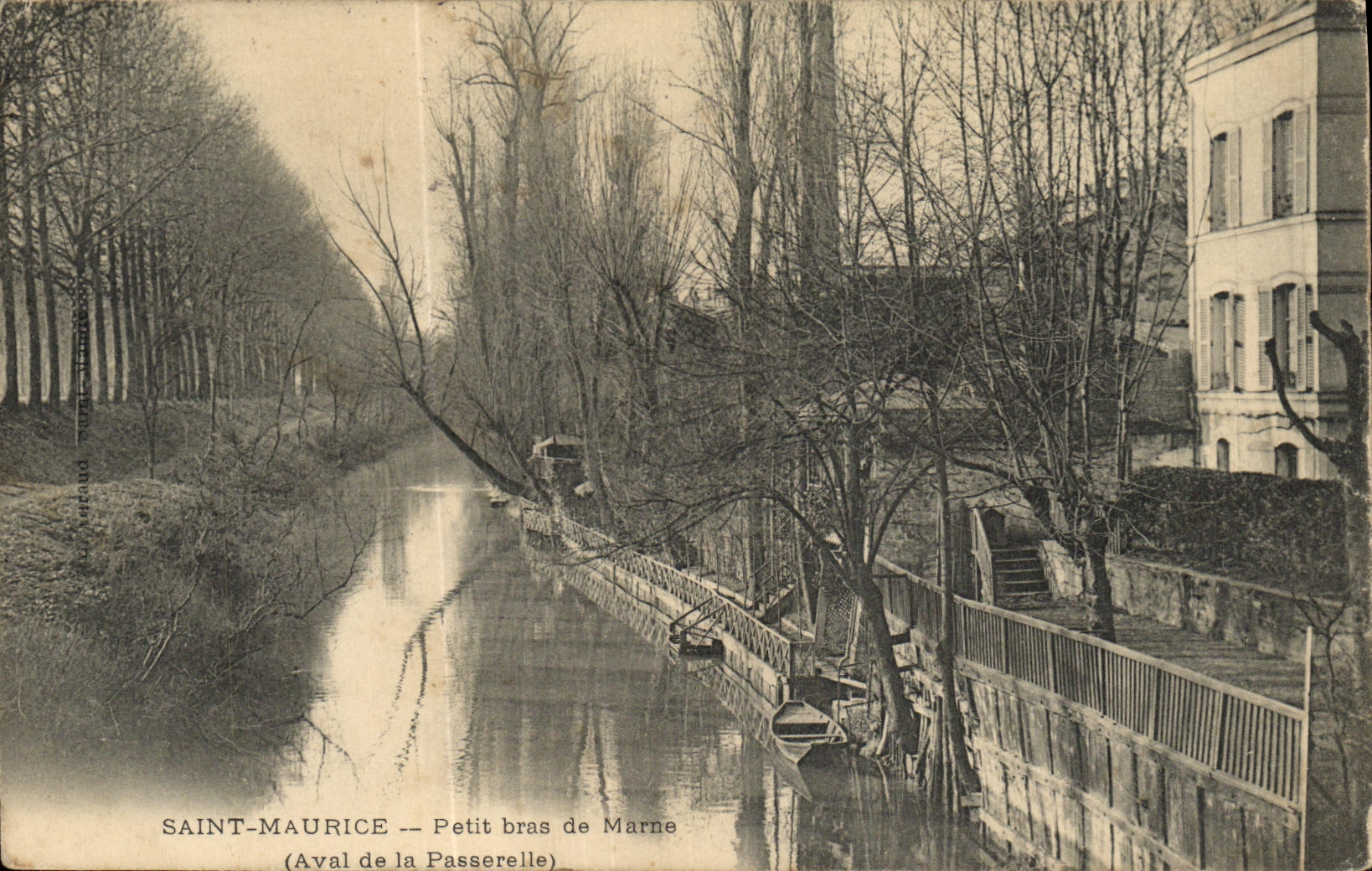 CPA Saint Maurice Petit Bras de Marne Aval de la passerelle