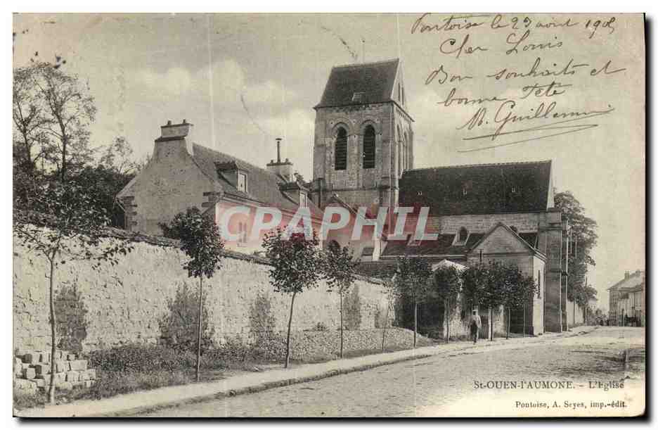 CPA Saint Ouen L Aumone L Eglise