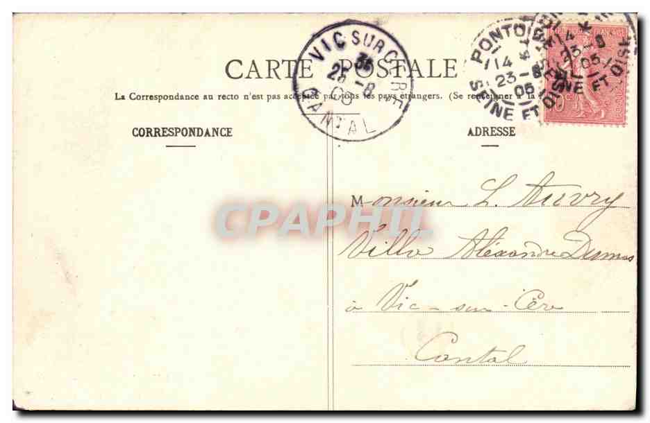 CPA Saint Ouen L Aumone L Eglise — Rückseite