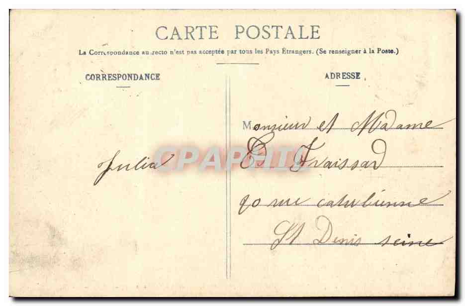CPA Saint Ouen Ancien Chateau Seigneurial — Rückseite