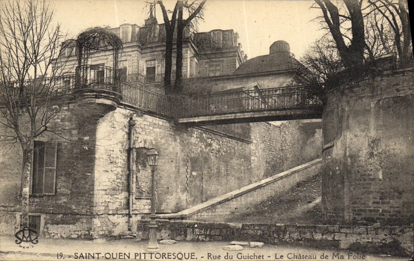 CPA Saint Ouen Pittoresque Rue du Guichet Le Chateau de ma Folie 
