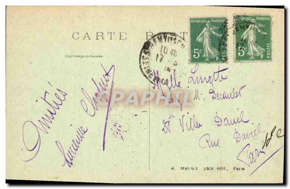 CPA St Remy Les Chevreuse Les Rochers au Dessus du Village Enfants — Back