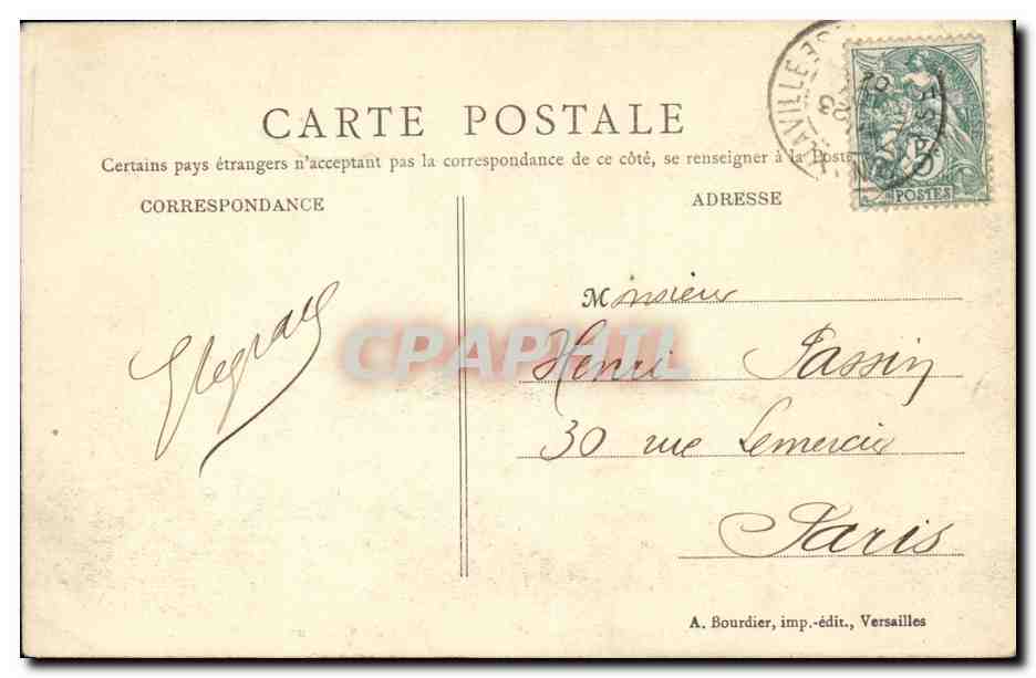 CPA St Remy Les Chevreuse Prise du Claireau — Back