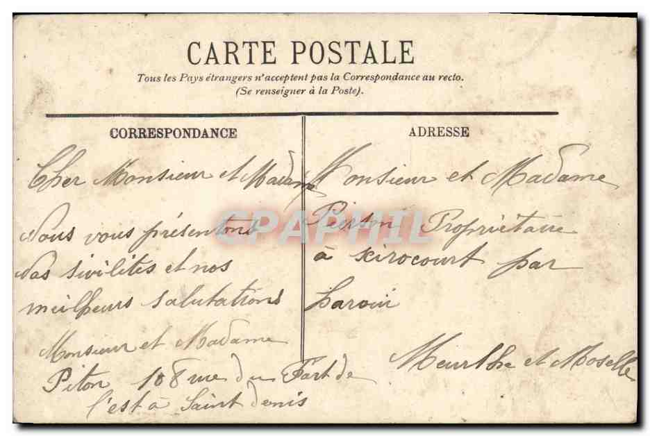 CPA Saint Denis Panorama Pris du Boulevard Carnot — Rückseite