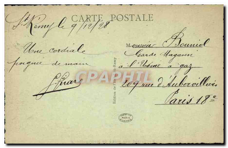 CPA St Remy les Chevreuse Le Claireau Propriete des ducs de Montgomery  — Back