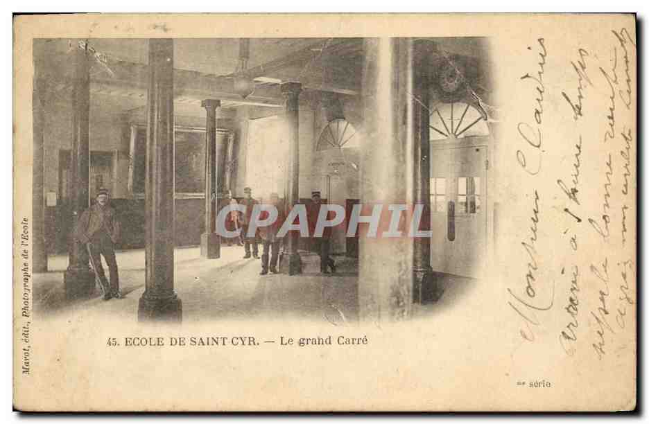 Escuela de Saint Cyr — El gran cuadrado — Marot, fotógrafo de la Escuela, n° 45 serie