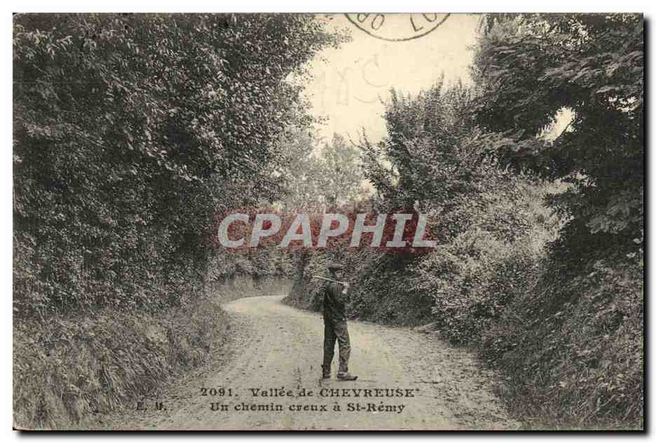 CPA St Remy Vallee de Chevreuse Un chemin creux a St Remy