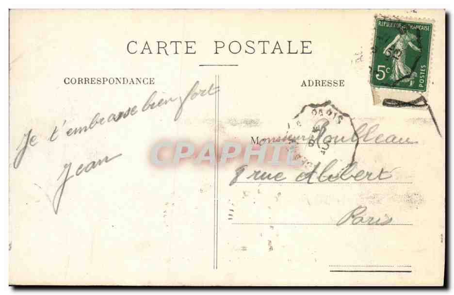 CPA Chateau de Sceaux L Allee de la Duchesse — Rückseite