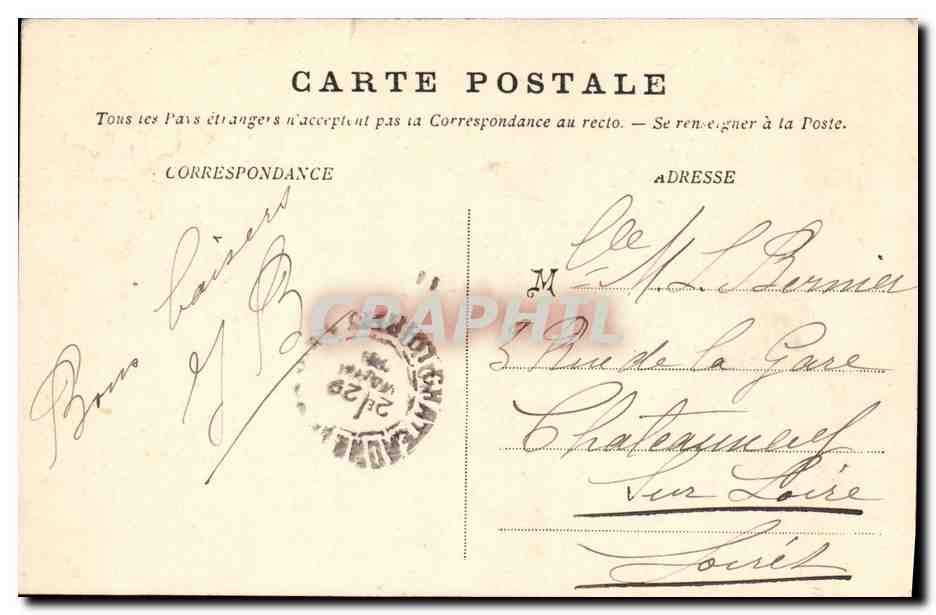 CPA Chateau de Sceaux Le Chateau Pris du Cote du Pavillon des Groupes et  — Rückseite