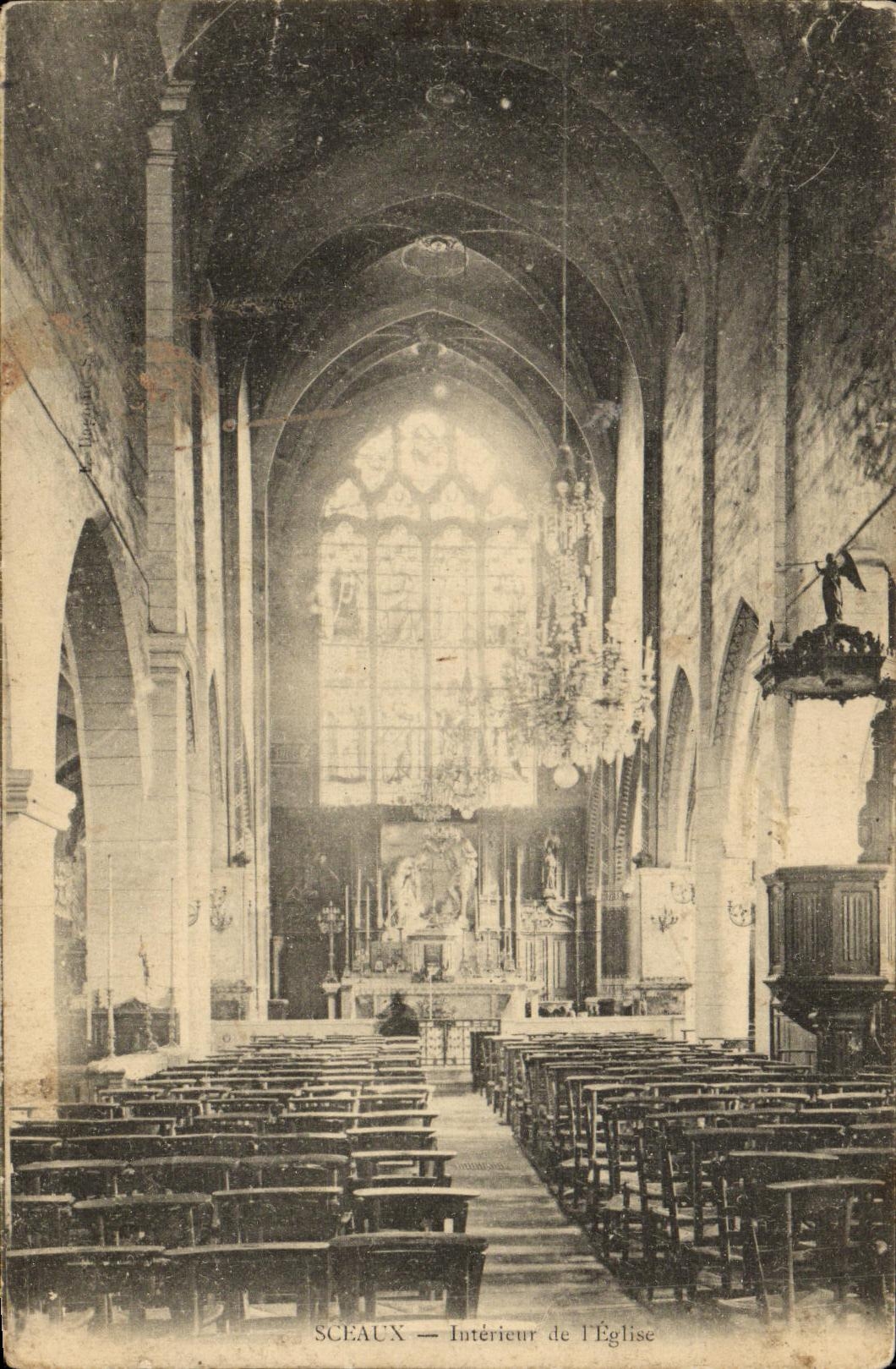 CPA Sceaux Interieur de L Eglise