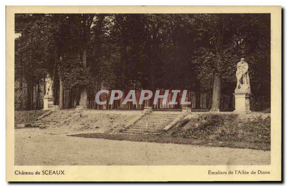 CPA Chateau de Sceaux Escaliers de L Allee de Diane