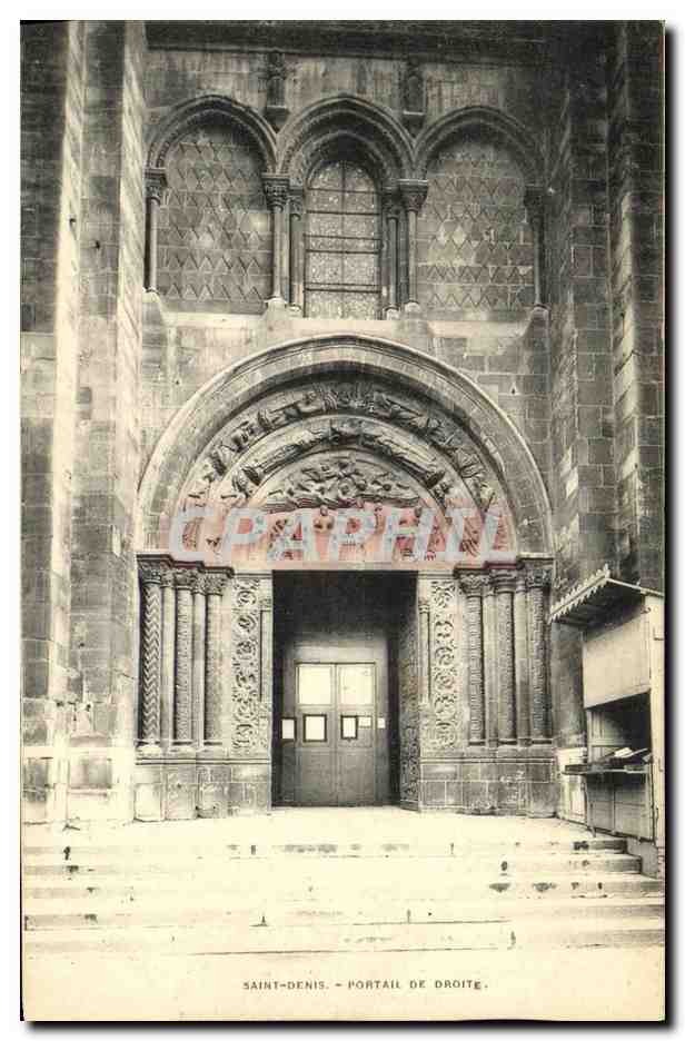 CPA L Abbaye De Saint Denis Portail de droite