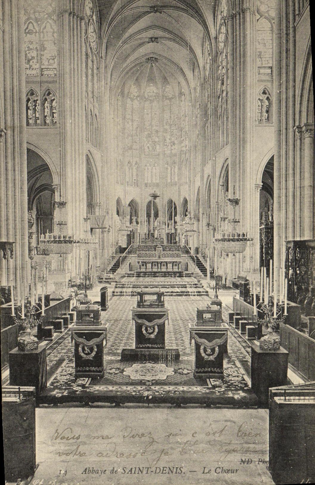 CPA L Abbaye De Saint Denis Le Choeur