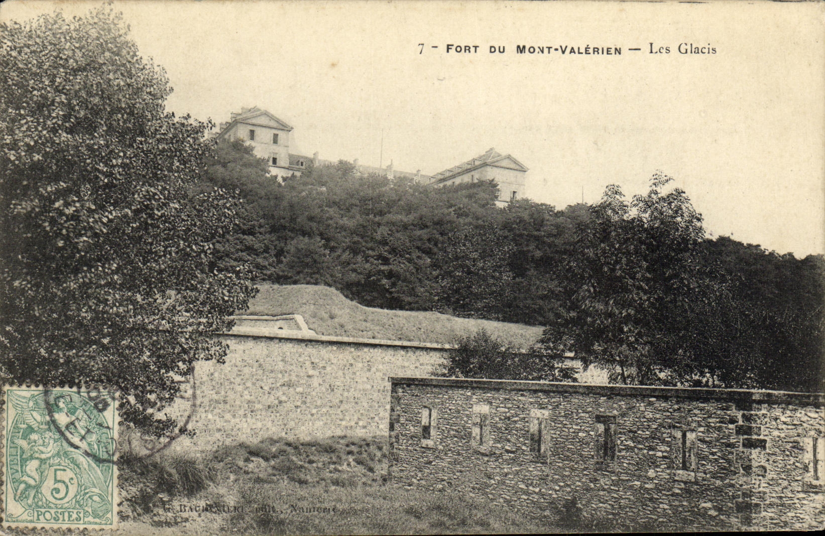 CPA Fort Du Mont Valerien Les Glacis Militaria