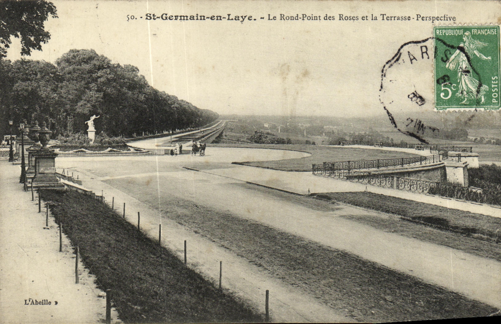 St-Germain-en-Laye - Le Rond-Point des Roses et la Terrasse - Perspective - L'Abeille, n°50