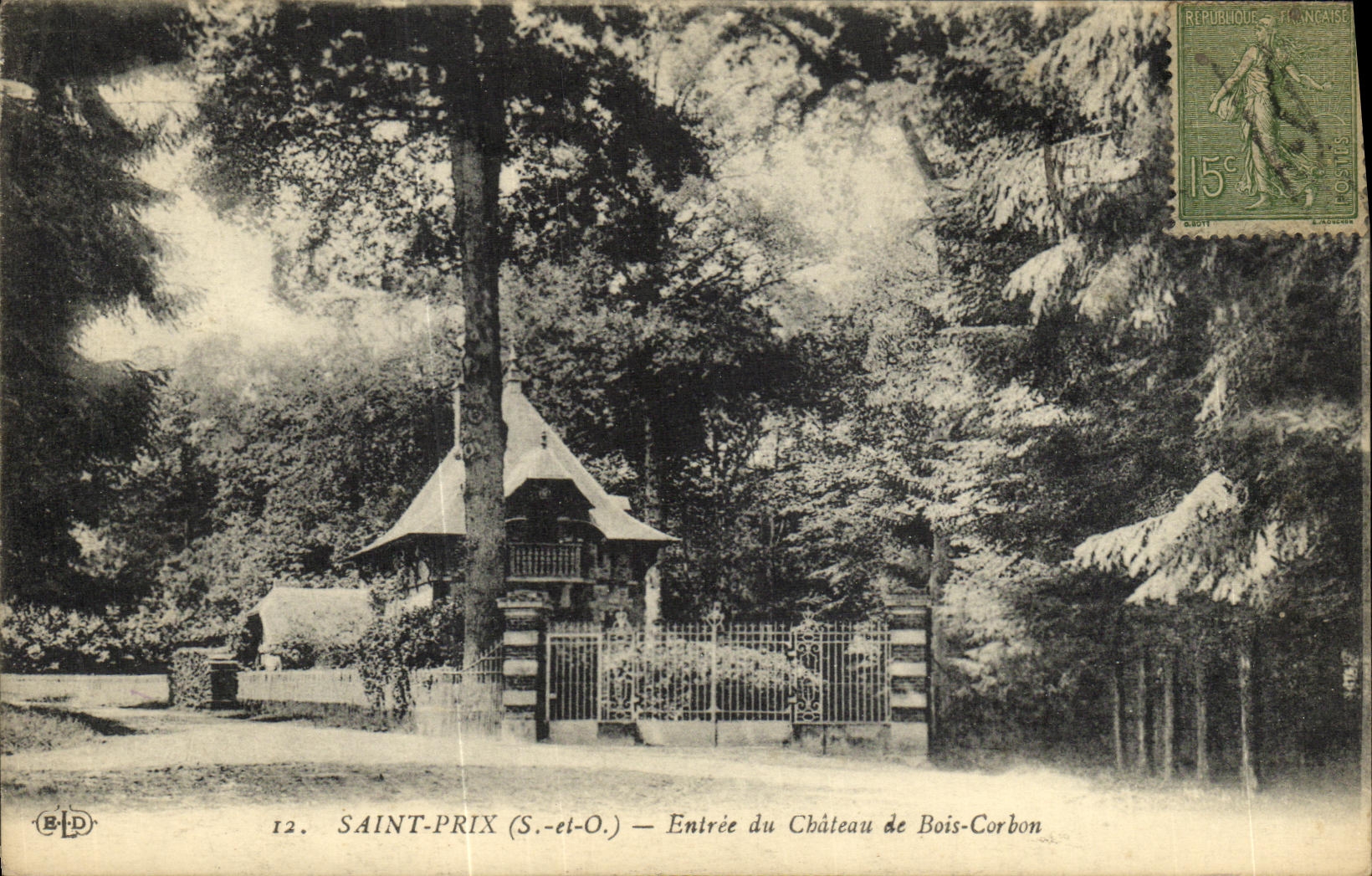 Saint-Prix (S.-et-O.) — Entrée du Château de Bois-Corbon — Éditeur B.L.D. n°12