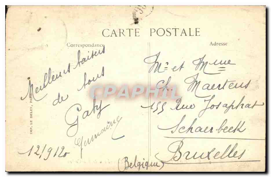 Saint-Prix (S.-et-O.) — Entrée du Château de Bois-Corbon — Éditeur B.L.D. n°12 — Rückseite